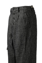 画像をギャラリービューアに読み込む, YUTA MATSUOKA buggy trousers / wool linen herringbone (charcoal grey)