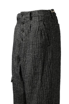 画像をギャラリービューアに読み込む, YUTA MATSUOKA buggy trousers / wool linen herringbone (charcoal grey)