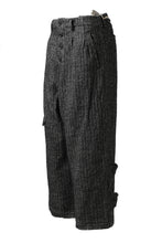画像をギャラリービューアに読み込む, YUTA MATSUOKA buggy trousers / wool linen herringbone (charcoal grey)