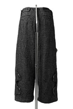 画像をギャラリービューアに読み込む, YUTA MATSUOKA buggy trousers / wool linen herringbone (charcoal grey)