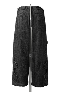 画像をギャラリービューアに読み込む, YUTA MATSUOKA buggy trousers / wool linen herringbone (charcoal grey)
