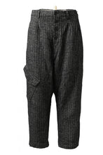 画像をギャラリービューアに読み込む, YUTA MATSUOKA buggy trousers / wool linen herringbone (charcoal grey)