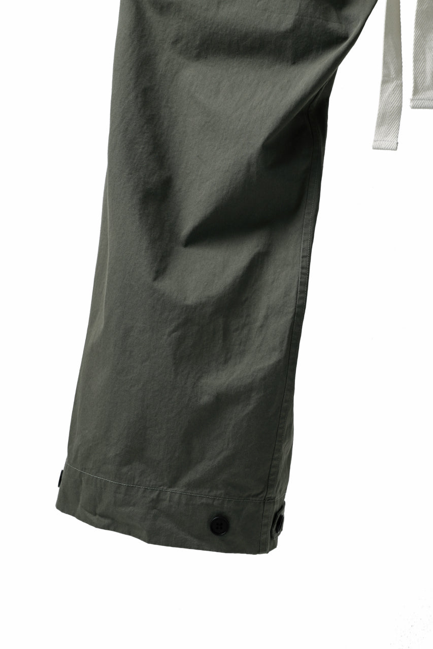 Load image into Gallery viewer, KLASICA GARNER EXTRA WIDE STRING TROUSERS / HIGH DENSITY MATT TWILL (OLIVE)