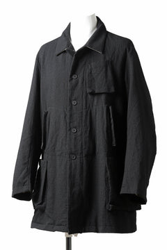 画像をギャラリービューアに読み込む, KLASICA KISTE-TWEED SHORT COAT / OFF TWEED WOOL (BLACK)