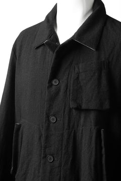 画像をギャラリービューアに読み込む, KLASICA KISTE-TWEED SHORT COAT / OFF TWEED WOOL (BLACK)
