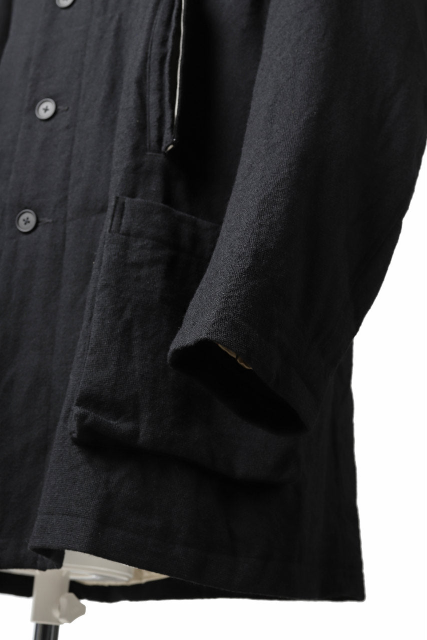 画像をギャラリービューアに読み込む, KLASICA KISTE-TWEED SHORT COAT / OFF TWEED WOOL (BLACK)