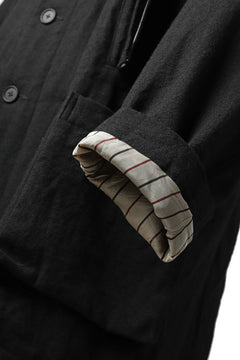 画像をギャラリービューアに読み込む, KLASICA KISTE-TWEED SHORT COAT / OFF TWEED WOOL (BLACK)