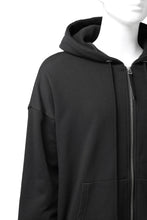 画像をギャラリービューアに読み込む, DEFORMATER.® BOMBER-HOODIE JACKET / SWEAT+WAFFLE JERSEY (BLACK)