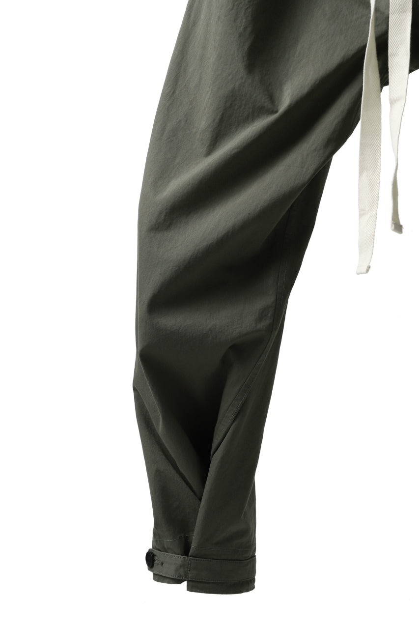 Load image into Gallery viewer, KLASICA GARNER EXTRA WIDE STRING TROUSERS / HIGH DENSITY MATT TWILL (OLIVE)