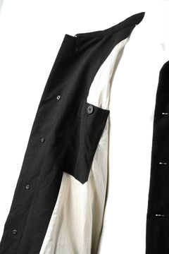 画像をギャラリービューアに読み込む, KLASICA KISTE-TWEED SHORT COAT / OFF TWEED WOOL (BLACK)