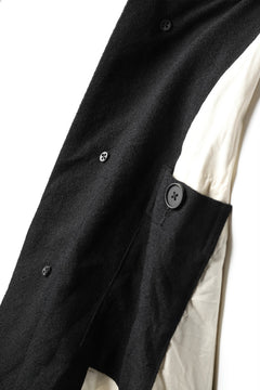 画像をギャラリービューアに読み込む, KLASICA KISTE-TWEED SHORT COAT / OFF TWEED WOOL (BLACK)