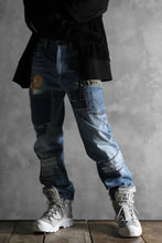 画像をギャラリービューアに読み込む, CHANGES VINTAGE REMAKE PATCHWORK DENIM TAPERED PANTS / VINTAGE DENIM (INDIGO #B)