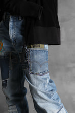 画像をギャラリービューアに読み込む, CHANGES VINTAGE REMAKE PATCHWORK DENIM TAPERED PANTS / VINTAGE DENIM (INDIGO #B)