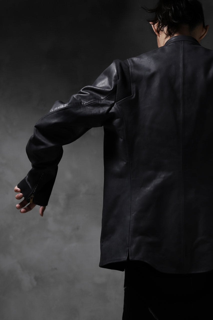 Load image into Gallery viewer, ierib exclusive single biker jacket / Nicolas Italy Vachetta (BLACK)
