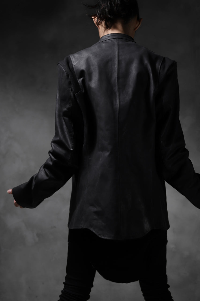 Load image into Gallery viewer, ierib exclusive single biker jacket / Nicolas Italy Vachetta (BLACK)