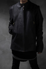 Load image into Gallery viewer, ierib exclusive single biker jacket / Nicolas Italy Vachetta (BLACK)