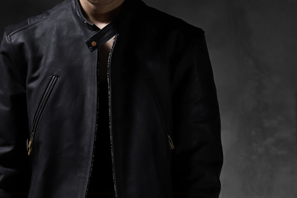 Load image into Gallery viewer, ierib exclusive single biker jacket / Nicolas Italy Vachetta (BLACK)