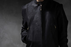 Load image into Gallery viewer, ierib exclusive single biker jacket / Nicolas Italy Vachetta (BLACK)