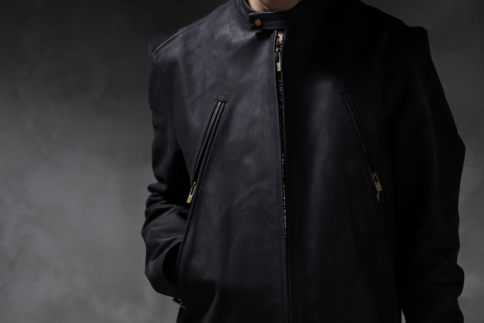 Load image into Gallery viewer, ierib exclusive single biker jacket / Nicolas Italy Vachetta (BLACK)