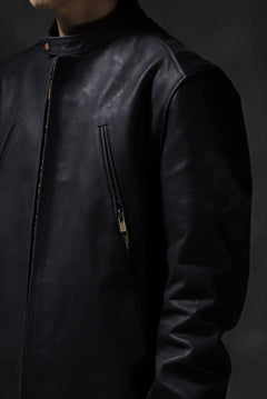 Load image into Gallery viewer, ierib exclusive single biker jacket / Nicolas Italy Vachetta (BLACK)