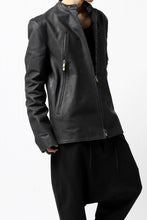 Load image into Gallery viewer, ierib exclusive single biker jacket / Nicolas Italy Vachetta (BLACK)
