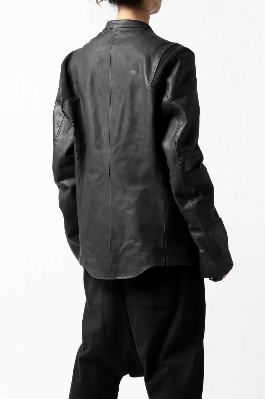 Load image into Gallery viewer, ierib exclusive single biker jacket / Nicolas Italy Vachetta (BLACK)