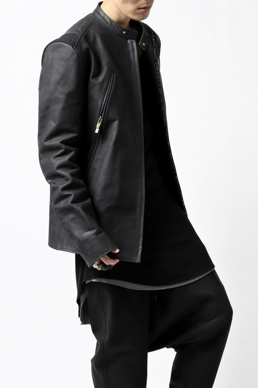 Load image into Gallery viewer, ierib exclusive single biker jacket / Nicolas Italy Vachetta (BLACK)