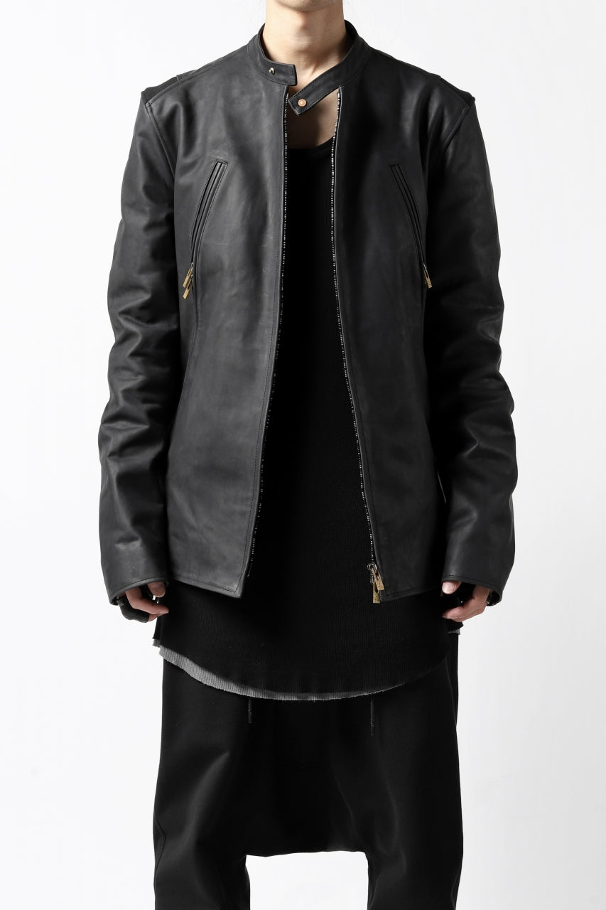 Load image into Gallery viewer, ierib exclusive single biker jacket / Nicolas Italy Vachetta (BLACK)