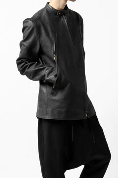 Load image into Gallery viewer, ierib exclusive single biker jacket / Nicolas Italy Vachetta (BLACK)