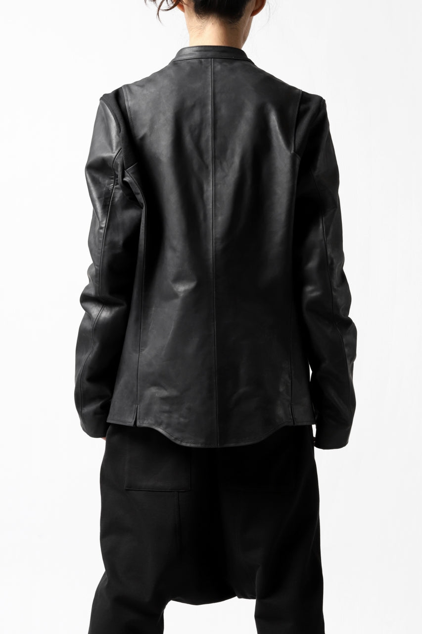 Load image into Gallery viewer, ierib exclusive single biker jacket / Nicolas Italy Vachetta (BLACK)