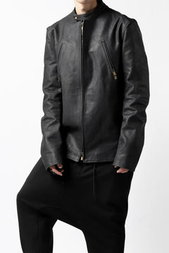 Load image into Gallery viewer, ierib exclusive single biker jacket / Nicolas Italy Vachetta (BLACK)