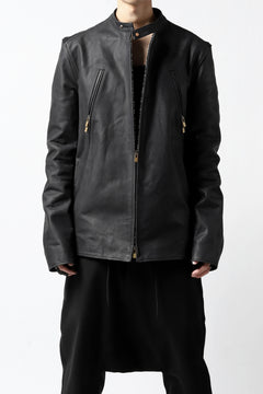 Load image into Gallery viewer, ierib exclusive single biker jacket / Nicolas Italy Vachetta (BLACK)