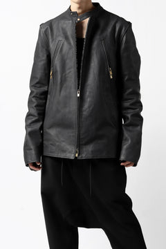Load image into Gallery viewer, ierib exclusive single biker jacket / Nicolas Italy Vachetta (BLACK)