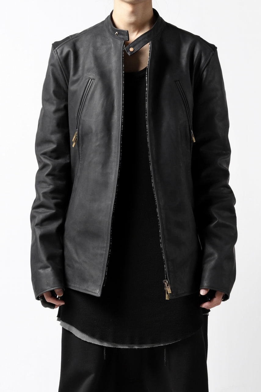Load image into Gallery viewer, ierib exclusive single biker jacket / Nicolas Italy Vachetta (BLACK)