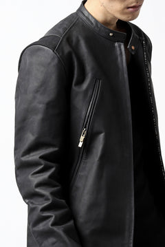 Load image into Gallery viewer, ierib exclusive single biker jacket / Nicolas Italy Vachetta (BLACK)