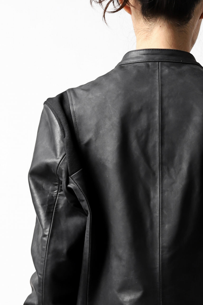 Load image into Gallery viewer, ierib exclusive single biker jacket / Nicolas Italy Vachetta (BLACK)