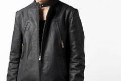 Load image into Gallery viewer, ierib exclusive single biker jacket / Nicolas Italy Vachetta (BLACK)