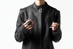 Load image into Gallery viewer, ierib exclusive single biker jacket / Nicolas Italy Vachetta (BLACK)