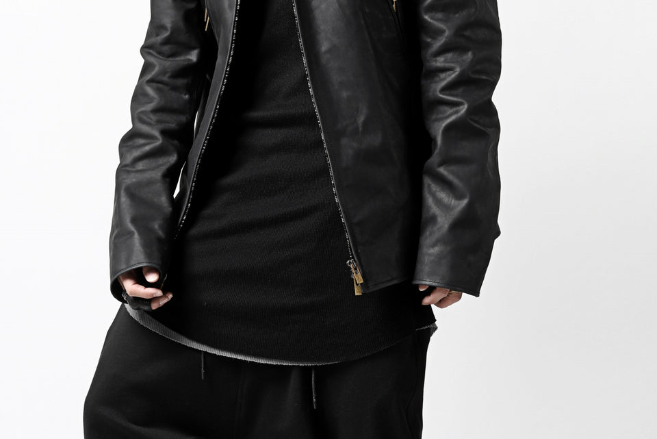 Load image into Gallery viewer, ierib exclusive single biker jacket / Nicolas Italy Vachetta (BLACK)