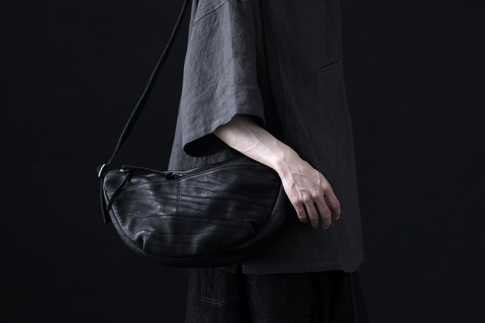 Load image into Gallery viewer, ISAMU KATAYAMA BACKLASH SHOULDER BAG / DOUBLE-SHOULDER OBJECT DYED (BLACK)