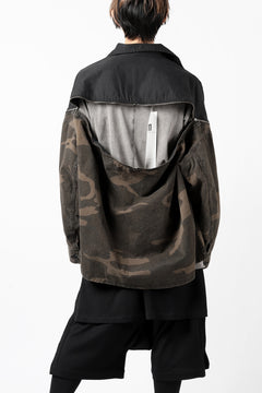 画像をギャラリービューアに読み込む, FACETASM ZIPPER ARMY SHIRT JACKET (BLACK x CAMO)