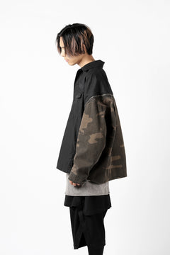 画像をギャラリービューアに読み込む, FACETASM ZIPPER ARMY SHIRT JACKET (BLACK x CAMO)