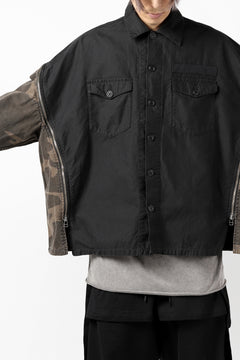 画像をギャラリービューアに読み込む, FACETASM ZIPPER ARMY SHIRT JACKET (BLACK x CAMO)