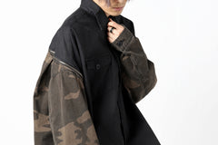 画像をギャラリービューアに読み込む, FACETASM ZIPPER ARMY SHIRT JACKET (BLACK x CAMO)
