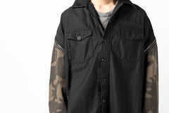 画像をギャラリービューアに読み込む, FACETASM ZIPPER ARMY SHIRT JACKET (BLACK x CAMO)