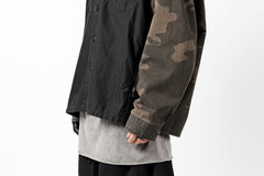 画像をギャラリービューアに読み込む, FACETASM ZIPPER ARMY SHIRT JACKET (BLACK x CAMO)