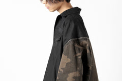 画像をギャラリービューアに読み込む, FACETASM ZIPPER ARMY SHIRT JACKET (BLACK x CAMO)