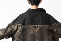 画像をギャラリービューアに読み込む, FACETASM ZIPPER ARMY SHIRT JACKET (BLACK x CAMO)