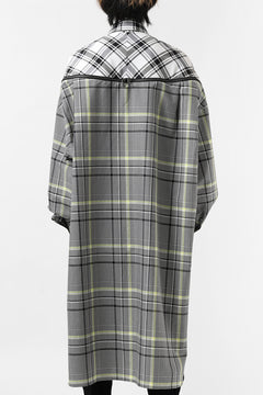 画像をギャラリービューアに読み込む, FACETASM ZIPPER HIGH & LOW LONG SHIRT (CHECK)