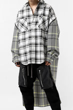 画像をギャラリービューアに読み込む, FACETASM ZIPPER HIGH & LOW LONG SHIRT (CHECK)